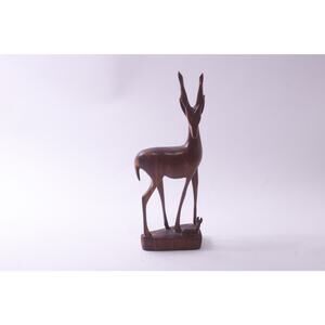 Gazelle, Mother and Baby, Sculpture, Wooden, Contemporary, Art, ~ 250809-WH 439
